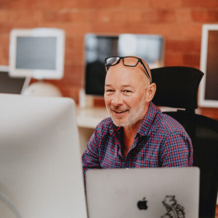 Marc at his desk