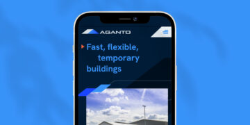 Aganto homepage cropped on mobile-Project Card Large