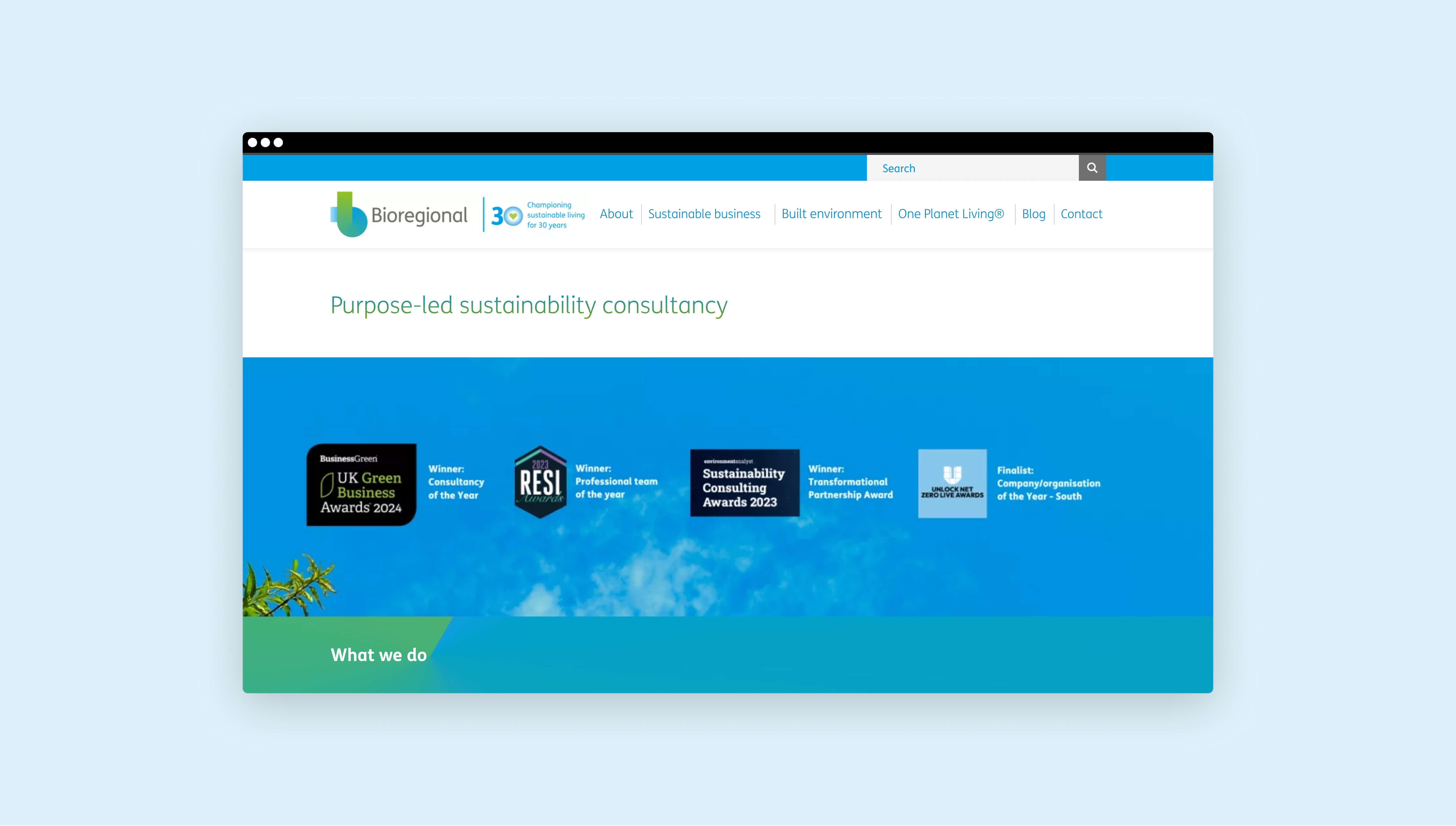 01 Bioregional website before update 1