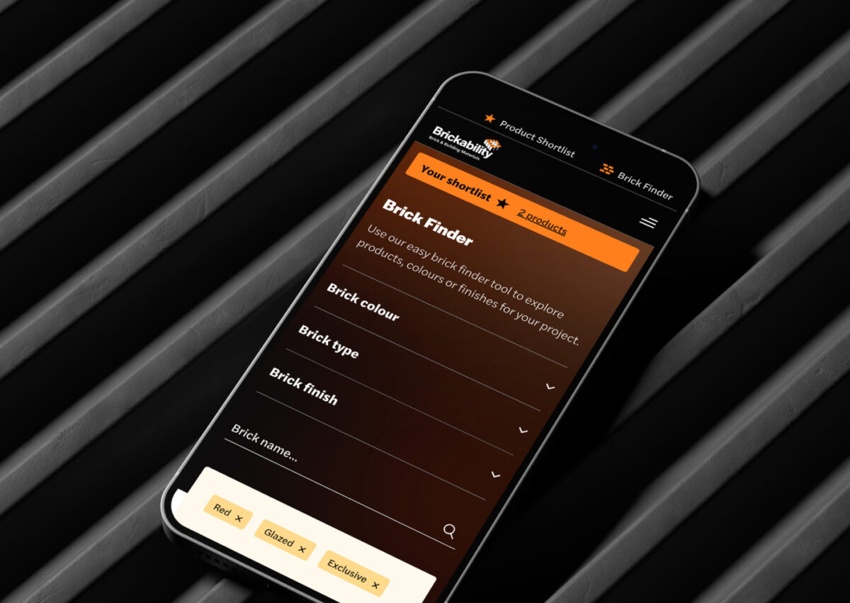 Brickability Brick Finder web page on device-Hero Mobile