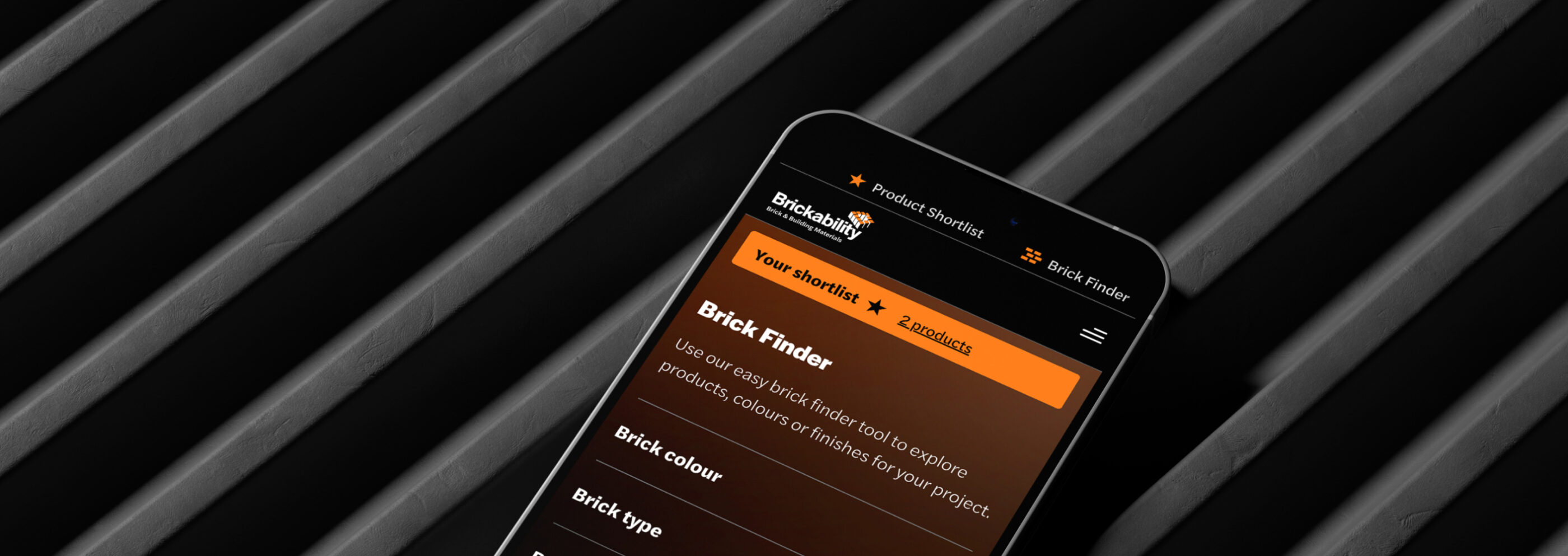 Brickability Brick Finder web page on device-Hero Desktop