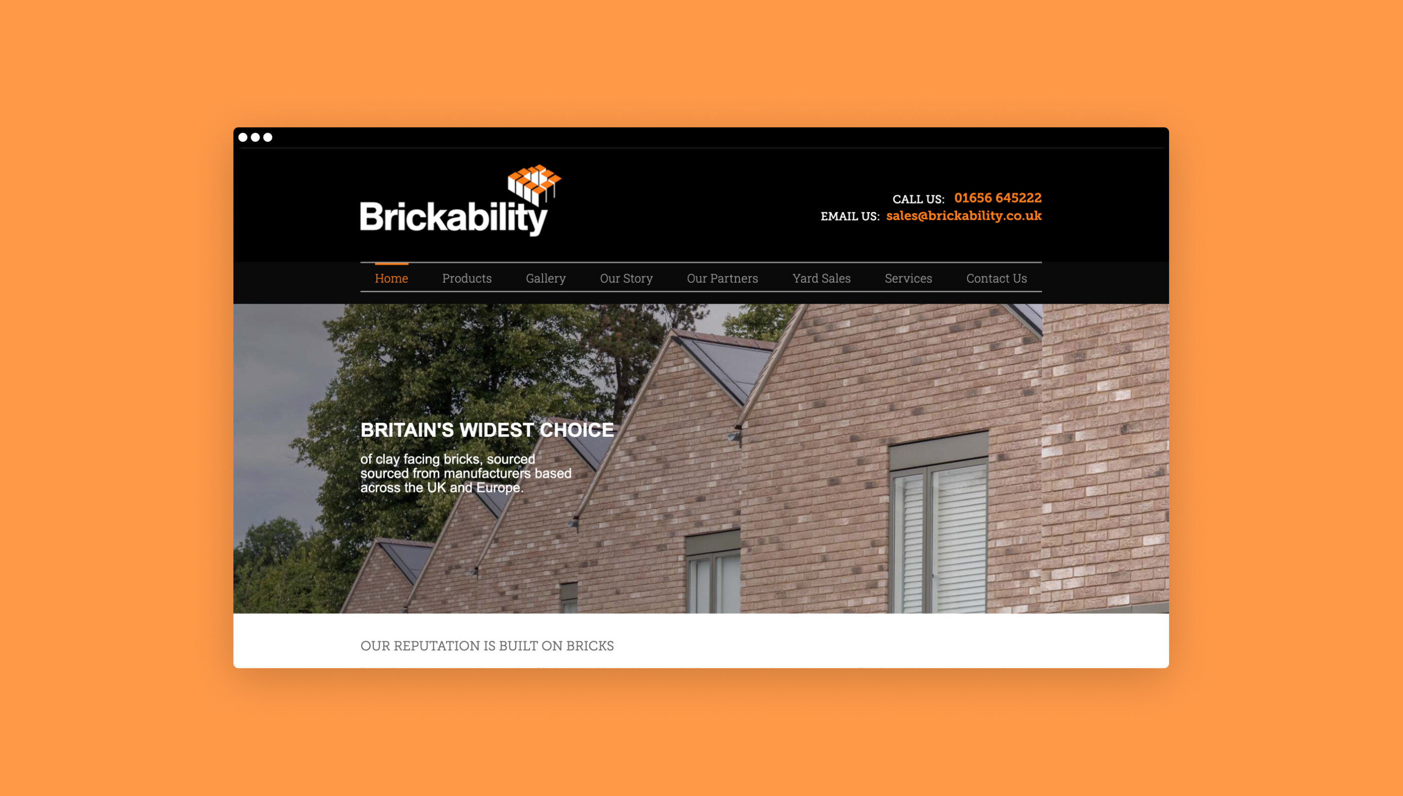 Brickability Homepage Before Update