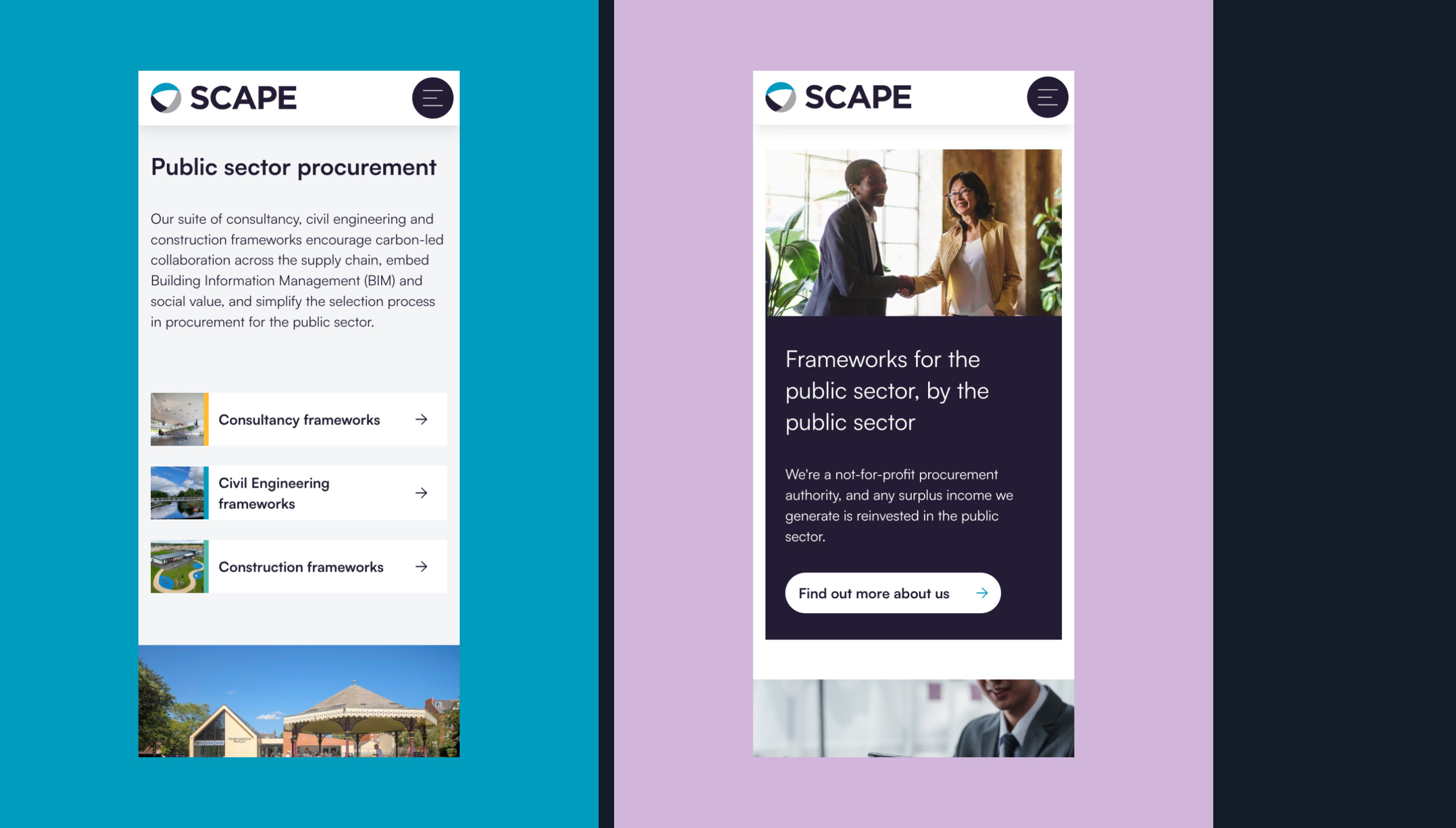 01 SCAPE website mobile design