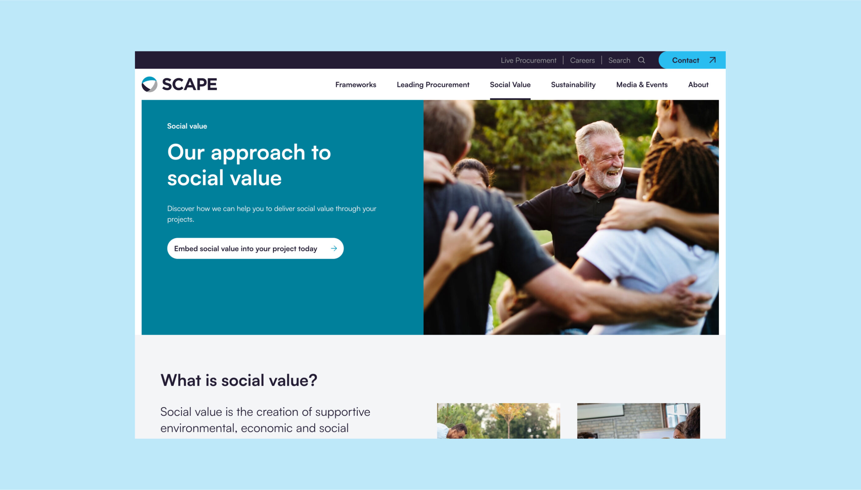 05 SCAPE social value page design