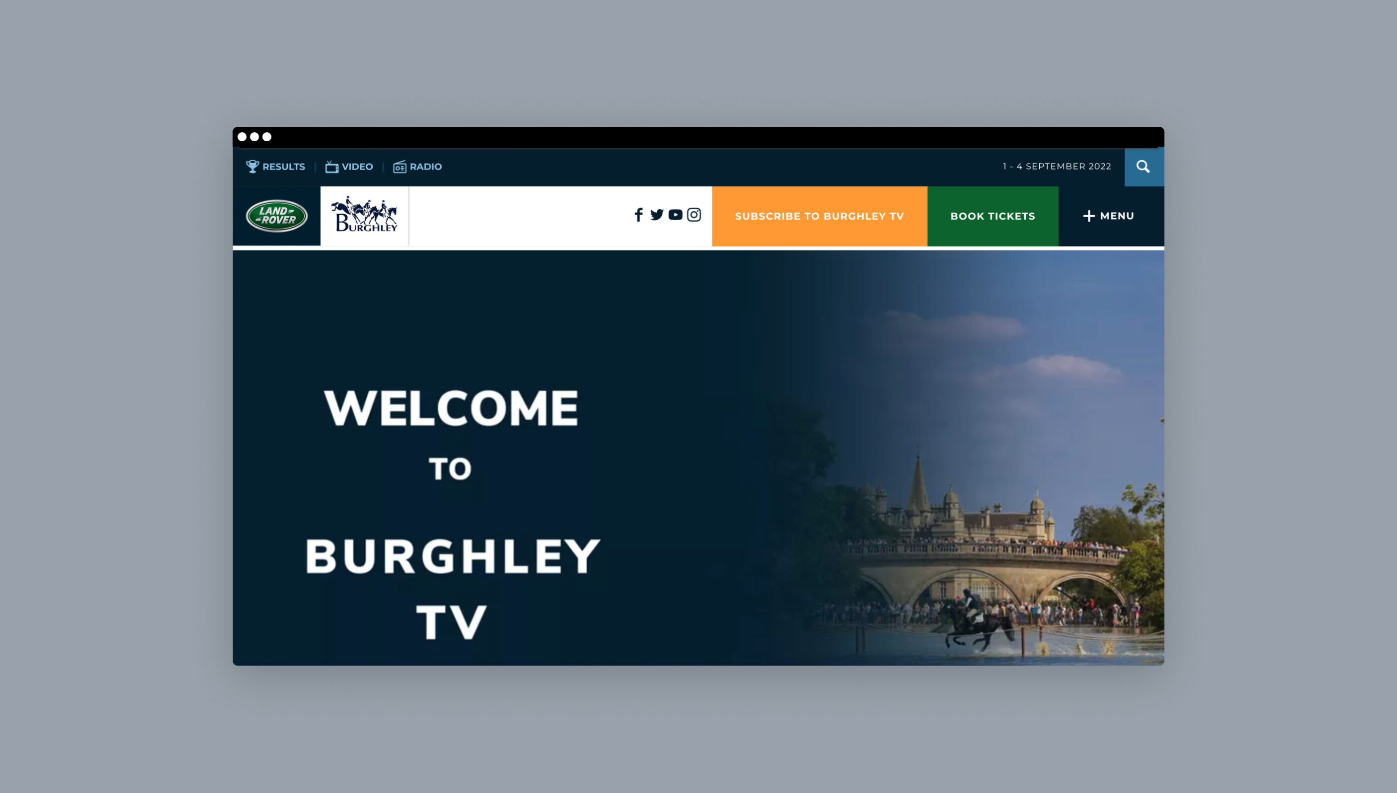 01 Burghley Horse Trials Homepage Before Update