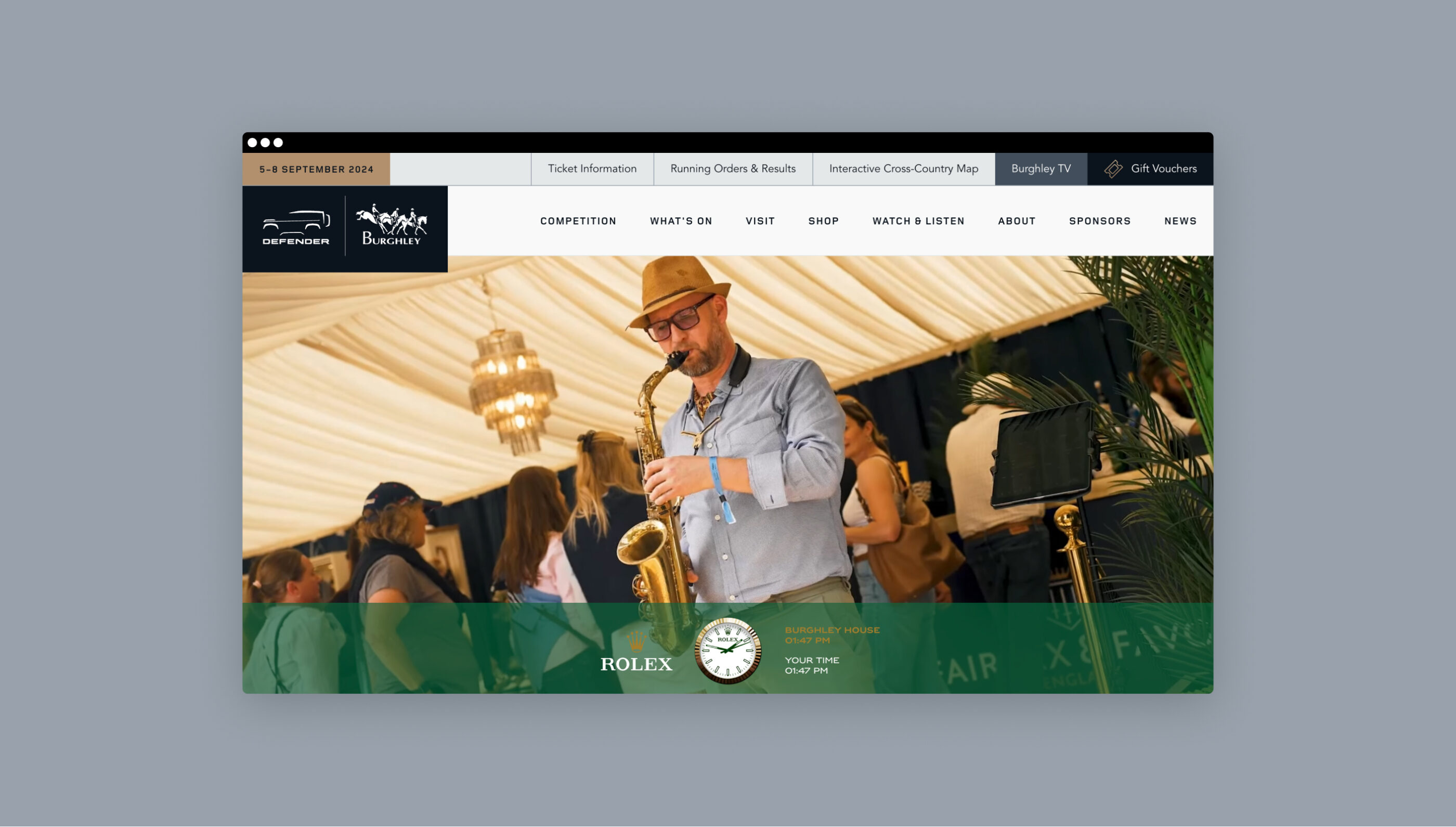 02 Burghley Horse Trials Homepage After Update
